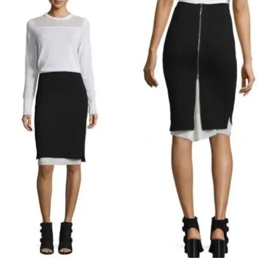 NWT! 🖤 rag & bone Aimee Layered Pencil Skirt, Size S